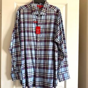 NWT Cremieux Men's Slim Fit Plaid Shirt size XXL